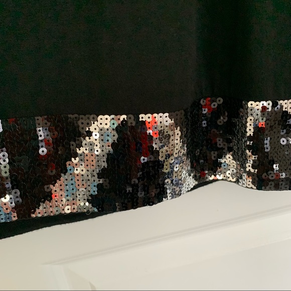 EXPRESS Dress - Black with black/silver sequins - Picture 4 of 6